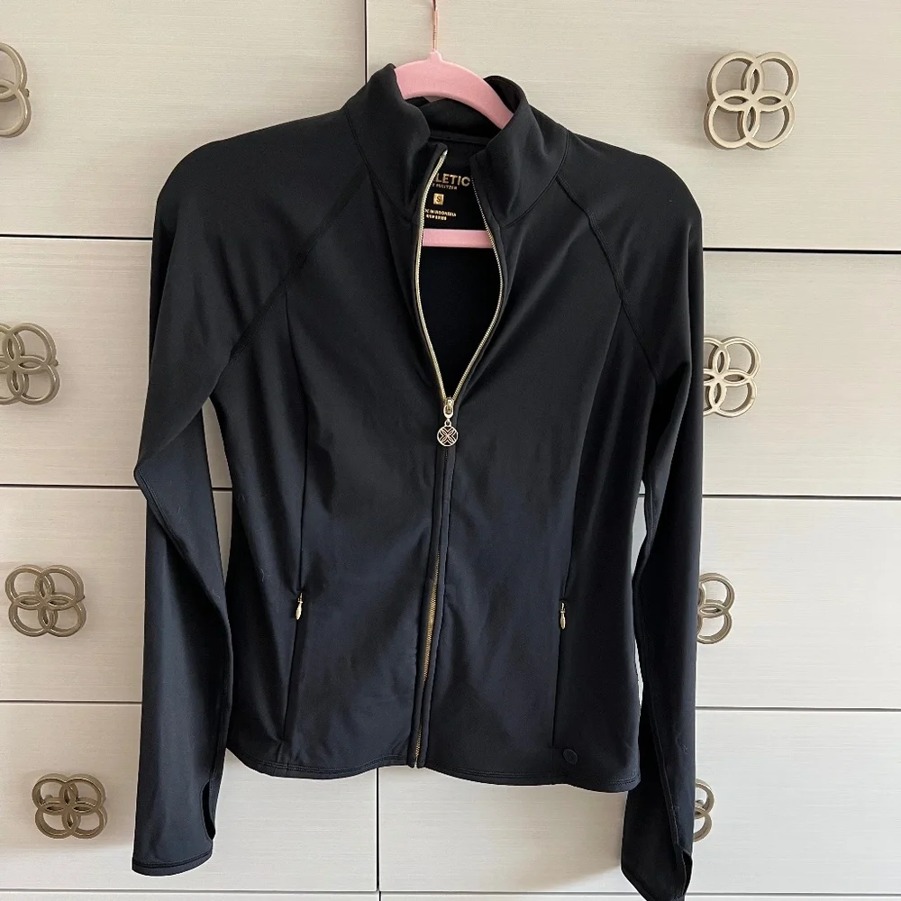 LILLY PULITZER Luxletic BLACK  Full Zip Women's Jacket SIZE S - Picture 3 of 7